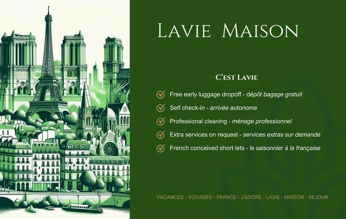 Lavie Maison : A C & Eiffel Tower View Apartment Paris
